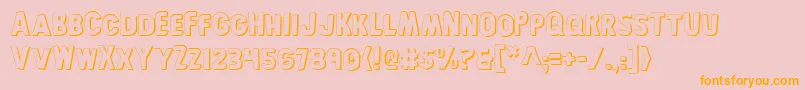 Bronics Font – Orange Fonts on Pink Background