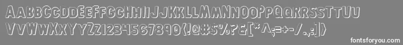 Bronics Font – White Fonts on Gray Background