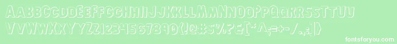 Bronics Font – White Fonts on Green Background