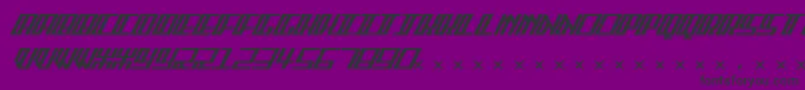フォントArcaderfs – 紫の背景に黒い文字