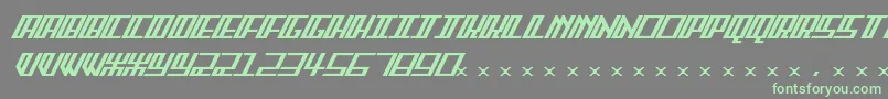 Weitere Informationen zur Arcaderfs-Schriftart Arcaderfs-Schriftart – Grüne Schriften auf grauem Hintergrund