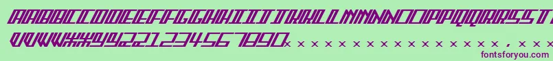 Arcaderfs Font – Purple Fonts on Green Background