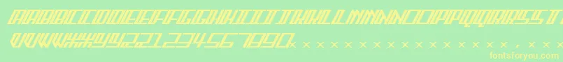 Arcaderfs Font – Yellow Fonts on Green Background