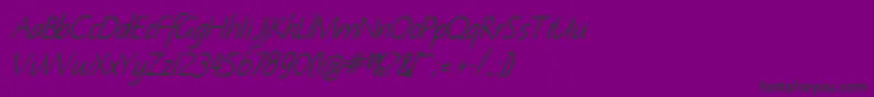 NotehandBoldItalic Font – Black Fonts on Purple Background