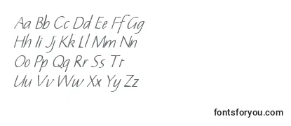 Überblick über die Schriftart NotehandBoldItalic