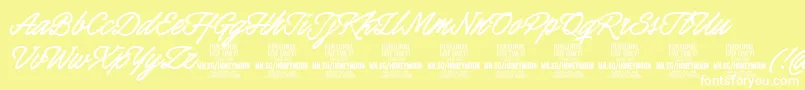 HoneymoonboldPersonal Font – White Fonts on Yellow Background