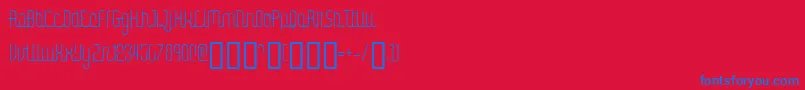 Police DigitalKaunoFenotype – polices bleues sur fond rouge