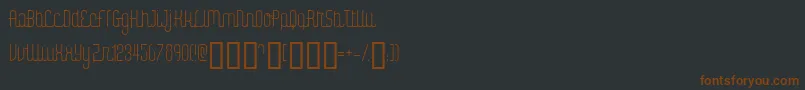 Шрифт DigitalKaunoFenotype – коричневые шрифты на чёрном фоне
