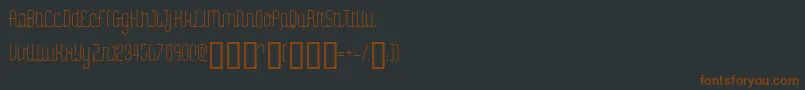 Fonte DigitalKaunoFenotype – fontes marrons em um fundo preto