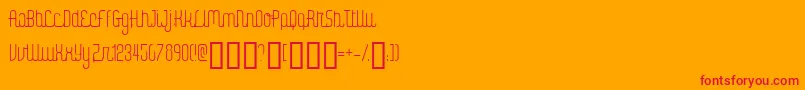 DigitalKaunoFenotype Font – Red Fonts on Orange Background