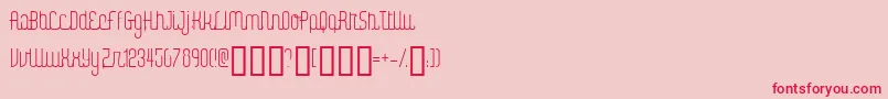 fuente DigitalKaunoFenotype – Fuentes Rojas Sobre Fondo Rosa