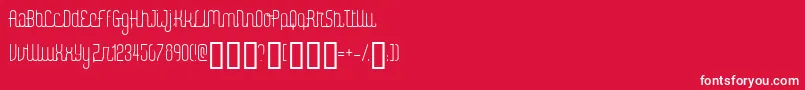 フォントDigitalKaunoFenotype – 赤い背景に白い文字