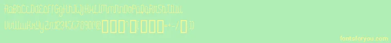 DigitalKaunoFenotype-Schriftart – Gelbe Schriften auf grünem Hintergrund