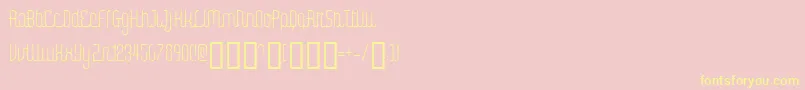 DigitalKaunoFenotype Font – Yellow Fonts on Pink Background