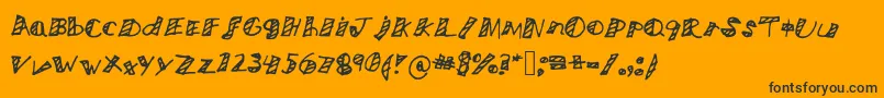 Шрифт Nicetomeetyou – чёрные шрифты на оранжевом фоне
