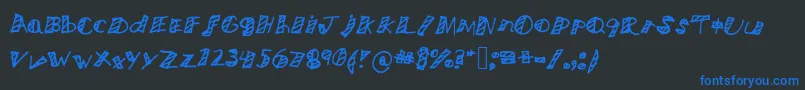 Шрифт Nicetomeetyou – синие шрифты на чёрном фоне