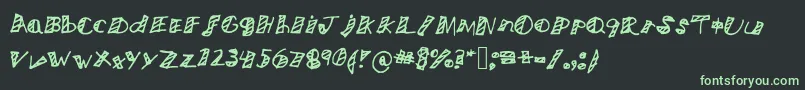 Шрифт Nicetomeetyou – зелёные шрифты на чёрном фоне