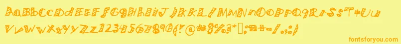 Шрифт Nicetomeetyou – оранжевые шрифты на жёлтом фоне
