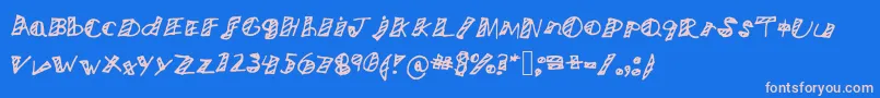 Шрифт Nicetomeetyou – розовые шрифты на синем фоне