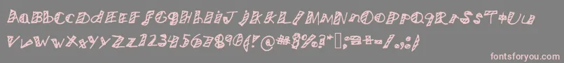 Шрифт Nicetomeetyou – розовые шрифты на сером фоне