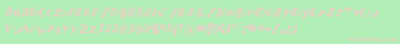 Nicetomeetyou-fontti – vaaleanpunaiset fontit vihreällä taustalla