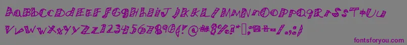Nicetomeetyou Font – Purple Fonts on Gray Background