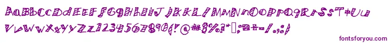 Шрифт Nicetomeetyou – фиолетовые шрифты на белом фоне