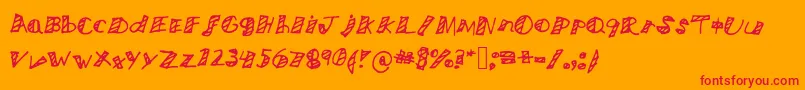 Nicetomeetyou Font – Red Fonts on Orange Background
