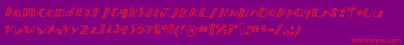 Nicetomeetyou Font – Red Fonts on Purple Background