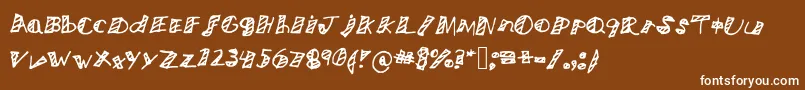 Шрифт Nicetomeetyou – белые шрифты на коричневом фоне