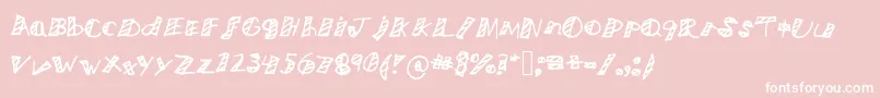 Nicetomeetyou-Schriftart – Weiße Schriften auf rosa Hintergrund