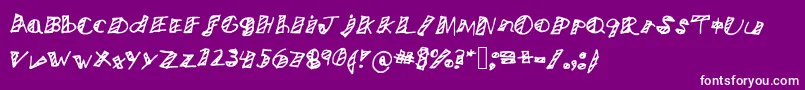 Nicetomeetyou-fontti – valkoiset fontit violetilla taustalla