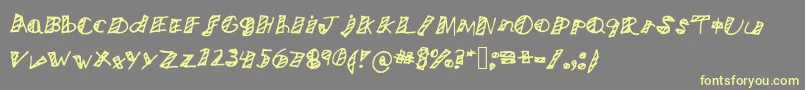 Nicetomeetyou-Schriftart – Gelbe Schriften auf grauem Hintergrund