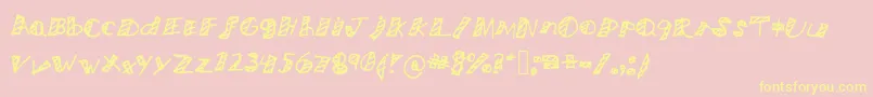 Nicetomeetyou Font – Yellow Fonts on Pink Background