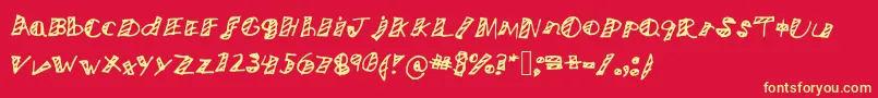 Nicetomeetyou Font – Yellow Fonts on Red Background