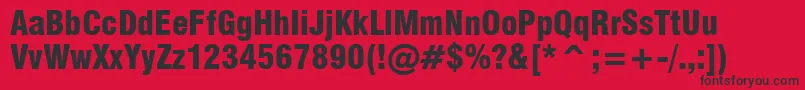 Шрифт Milfbk – чёрные шрифты на красном фоне
