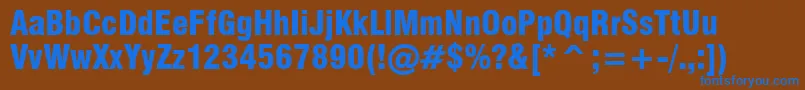 Milfbk Font – Blue Fonts on Brown Background
