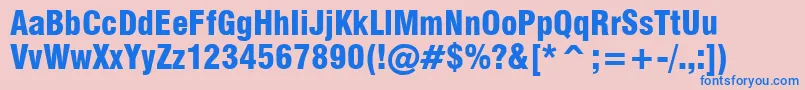 Milfbk Font – Blue Fonts on Pink Background