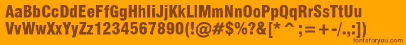 Milfbk Font – Brown Fonts on Orange Background