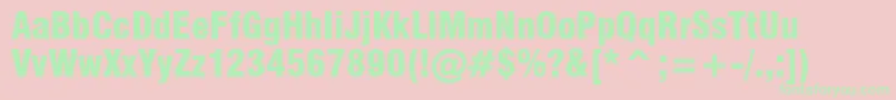 Milfbk Font – Green Fonts on Pink Background