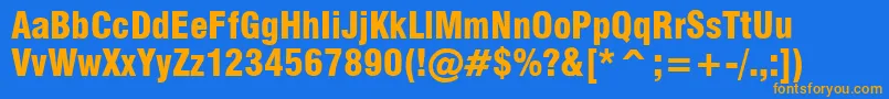 Milfbk Font – Orange Fonts on Blue Background