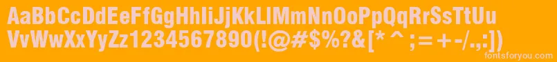 Milfbk Font – Pink Fonts on Orange Background