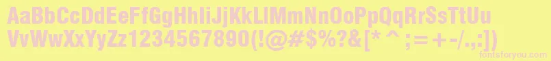 Milfbk Font – Pink Fonts on Yellow Background
