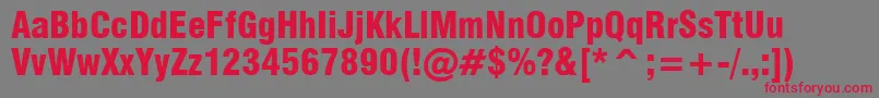 Milfbk Font – Red Fonts on Gray Background