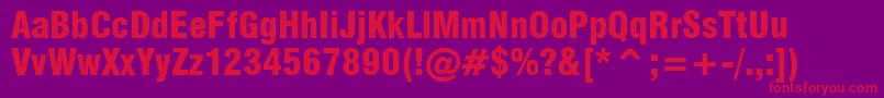 Milfbk Font – Red Fonts on Purple Background