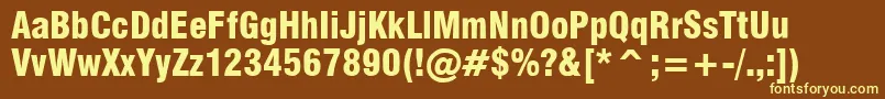 Milfbk Font – Yellow Fonts on Brown Background