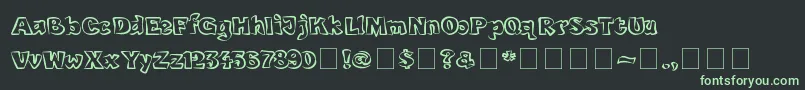 Czcionka Bobotoh – zielone czcionki na czarnym tle