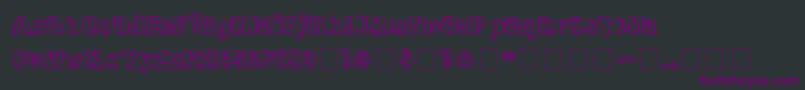 Шрифт Bobotoh – фиолетовые шрифты на чёрном фоне