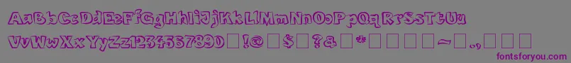 Bobotoh Font – Purple Fonts on Gray Background