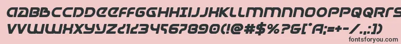 Universaljackboldital Font – Black Fonts on Pink Background